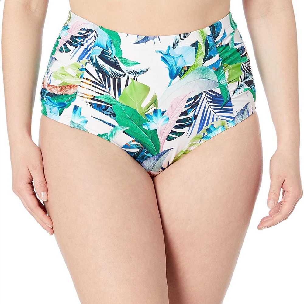High Waist Swim Bottoms PLUS SIZE 20W NWT Floral Resortwear